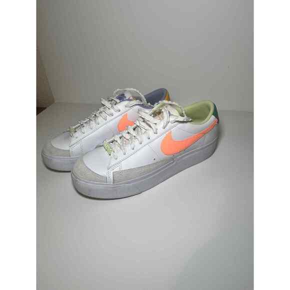 Nike Shoes - Nike Leather Blazer Low Platform White Multicolor DX3719-100 Women’s SZ 9
